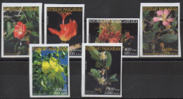 Madagascar Madagaskar 2003 Mi. 2598-2603 Fleurs Flora Flore Blumen Flowers 6 Val. IMPERF NON DENTELES MNH** - Madagaskar (1960-...)