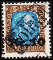 1929. Surcharge. King Christian IX. 10 Kr. On 2 Kr. Blue/olive-brown TOLLUR. (Michel: 124) - JF191295 - Nuovi