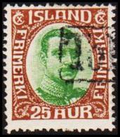 1920. King Christian X. Thin, Broken Lines In Ovl Frame. 25 Aur Brown/green TOLLUR. (Michel: 92) - JF191334 - Unused Stamps