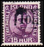 1920. King Christian X. Thin, Broken Lines In Ovl Frame. 15 Aur Violet TOLLUR. (Michel: 90) - JF191337 - Nuovi