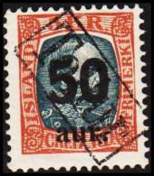 1925. Surcharge. King Christian IX. 50 Aur On 5 Kr. Grey/red-brown TOLLUR. (Michel: 113) - JF191365 - Ungebraucht