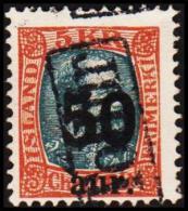 1925. Surcharge. King Christian IX. 50 Aur On 5 Kr. Grey/red-brown TOLLUR. (Michel: 113) - JF191361 - Unused Stamps
