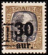 1925. Surcharge. King Christian IX. 30 Aur On 50 Aur Violet-grey/grey TOLLUR. (Michel: 112) - JF191376 - Neufs