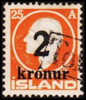 1926. Surcharge. Jon Sigurdsson. 2 Kr. On 25 Aur Orange Only 50.000 Issued. TOLLUR. (Michel: 119) - JF191385 - Nuovi