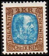 1904. King Christian IX. 2 Kr. Brown/greenblue. Only 30.000 Issued. (Michel: 46) - JF191406 - Usati