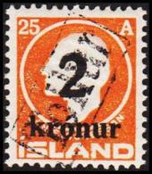 1926. Surcharge. Jon Sigurdsson. 2 Kr. On 25 Aur Orange Only 50.000 Issued. TOLLUR. (Michel: 119) - JF191389 - Unused Stamps