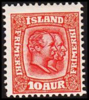 1907. Two Kings. 10 Aur Red. Perf. 12 3/4, Wm. Crown (Michel: 53) - JF191413 - Used Stamps