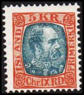 1904. King Christian IX. 5 Kr. Redbrown/grey. Only 17.200 Issued. (Michel: 47) - JF191410 - Used Stamps