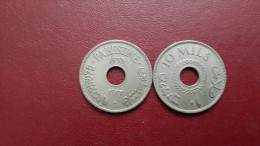 Israel-mandat Coins-(10 Mils)-(1933)-nikal- (lokking 2 Side This Coins) - Israel