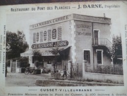 CPA Pub Cusset Villeurbanne Restaurant Du Pont Des Planches J.Darne - Villeurbanne