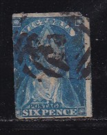 AUSTRALIA-VICTORIA, 1858,  Cancelled Stamp 6d Blue  , MI Nr. 43 #287 - Used Stamps