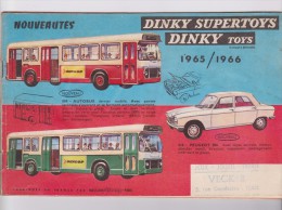 Catalogue DINKY TOYS"SUPERTOYS"1965/1966"voiture Miniature"autobus"camions"militaire"maquette"DS"Peugeot"Renault"Citroën - Magazines