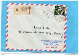 MARCOPHILIE-lettre  REC Avion Cote D'ivoire-cad- 1959  Stamps-N°72 AOF -fleur-pour Françe - Covers & Documents