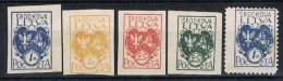 Lote De 5 Sellos LITUANIA CENTRAL, Ocupacion Polaca , Yvert Num 22-23-24-24d-27 * - Unused Stamps