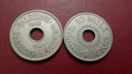 Israel-mandate Coins-(10 Mils)-(1942)-nikal-good - Non Classés