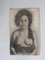 Carte Postale Ancienne : FIDJI, FIJI : Popinée, Seins Nus - Fidji