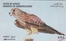 Kuwait, 39KWTM, 3 د.ك, Kestrel, Bird, 2 Scans. - Koeweit