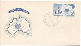 GPO SYDNEY 130 1957 N S W AUST Cachet Manuel Sur Timbre AUSTALIAN ANTARCTIC TERRITORY FDC Premier Jour - Covers & Documents