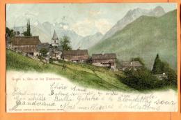 PBH-09  Gryon Sur Bex Et Les Diablerets, Colorisé.  Précurseur. Cachet 1906. Scan Du Dos En Ligne... - Bex