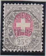 Heimat SH Schaffhausen 1885-07-31 Datum-Vollstempel Auf Telegraphen-Marke 25C. Zu#15 - Telegraafzegels