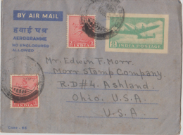 India  8 Annas  Aerogramme   # 88917  Inde Indien - Aerogramme