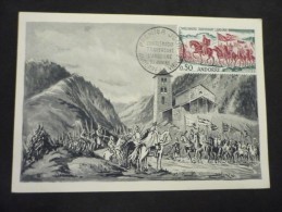 Carte Maximum Charlemagne Traversant L'Andorre 22/06/1963 - Brieven En Documenten