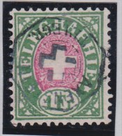 Heimat SZ Axenstein 1885- Telegraphen-O Auf 1Fr.-Telegraphen-Marke - Telegraafzegels
