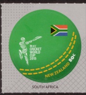 NEW ZEALAND 2015 ICC Cricket World Cup Self-adhesive Round Odd Shape South Africa Stamp Sports Ball Flag MNH 1v - Nuovi