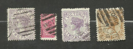 Victoria N°69, 71, 85, 86 Cote 3.50 Euros - Used Stamps