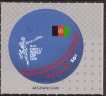 NEW ZEALAND 2015 ICC Cricket World Cup Self-adhesive Round Odd Shape Afghanistan Stamp Sports Ball Flag MNH 1v - Ungebraucht