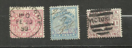 Victoria N°95, 97, 98a Cote 3.15 Euros - Used Stamps