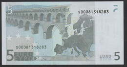 S ITALIA  5  EURO J001 I3  DUISENBERG   UNC - 5 Euro