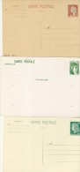 6 ENTIERS  POSTAUX # CARTE POSTALE #  TYPE MARIANNE CHEFFER  GANDON BICENTENAIRE DECARIS - Lots Et Collections : Entiers Et PAP