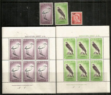 Année  1961  .  2 Blocs-feuillets + 3 Timbres Neufs **  Sans Charnière.  Côte 45,00 € (oiseaux Héron & Faucon) - Nuevos