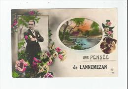 LANNEMEZAN (65) CARTE FANTAISIE UNE PENSEE DE LANNEMEZAN 1186 - Lannemezan