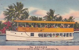 Florida Fort Lauderdale The Abeona Docked At Andrews Bridge 1951 - Fort Lauderdale