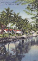Florida Fort Lauderdale Along One Of The Many Canals 1946 - Fort Lauderdale
