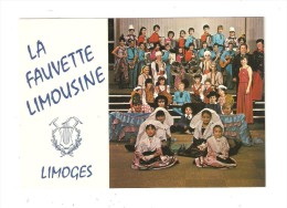 CPA  87 LIMOGES La Fauvette Limousine : Photo  De Groupe + Costumes Folflorique ( Fillettes ) - Musik Und Musikanten
