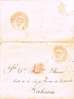 16443. Envuelta Pre Filatelica BARCELONA 1847 A Valencia. Porteo 1 Real - ...-1850 Prephilately