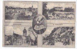 VOUVRAY. - Souvenir De Vouvray. Multivues Et Coiffe Au Centre. Cliché T.RARE - Vouvray