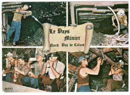 CPSM METIER LE PAYS MINIER LES MINEURS SCENES MINE EN ACTIVITE NORD PAS DE CALAIS - Mines