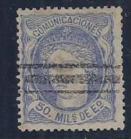 ESPAÑA 1870 - Edifil #107s Barrado - Sin Goma - Ungebraucht