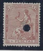 ESPAÑA 1873 - Edifil #139T Taladrado - Sin Goma - Unused Stamps