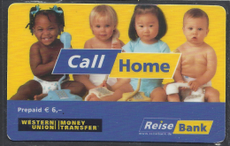 Germany, Prepaid, The 4 Race's Babies With Phone. - Cellulari, Carte Prepagate E Ricariche