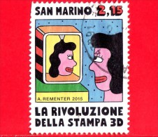 SAN MARINO - Usato - 2015 - La Rivoluzione Della Stampa 3D - Stampa Tridimensionale - Stampante 3D - 2.15 - Used Stamps