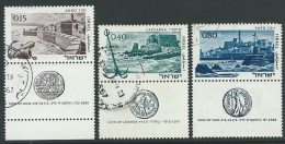 1967 ISRAELE USATO ANTICHI PORTI CON APPENDICE - T3 - Gebruikt (met Tabs)