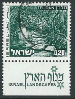 1971-74 ISRAELE USATO VEDUTE 20 A CON APPENDICE - T3 - Gebraucht (mit Tabs)