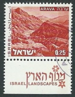 1975-79 ISRAELE USATO VEDUTE 25 A CON APPENDICE - T3 - Used Stamps (with Tabs)