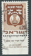 1969-70 ISRAELE USATO STEMMI DI CITTA 20 A CON APPENDICE - T3 - Oblitérés (avec Tabs)