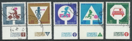 1966 ISRAELE USATO PREVENZIONE STRADALE CON APPENDICE - T3 - Used Stamps (with Tabs)